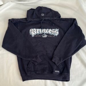 Vintage Disneyland Princess Navy Blue Sweatshirt Hoodie